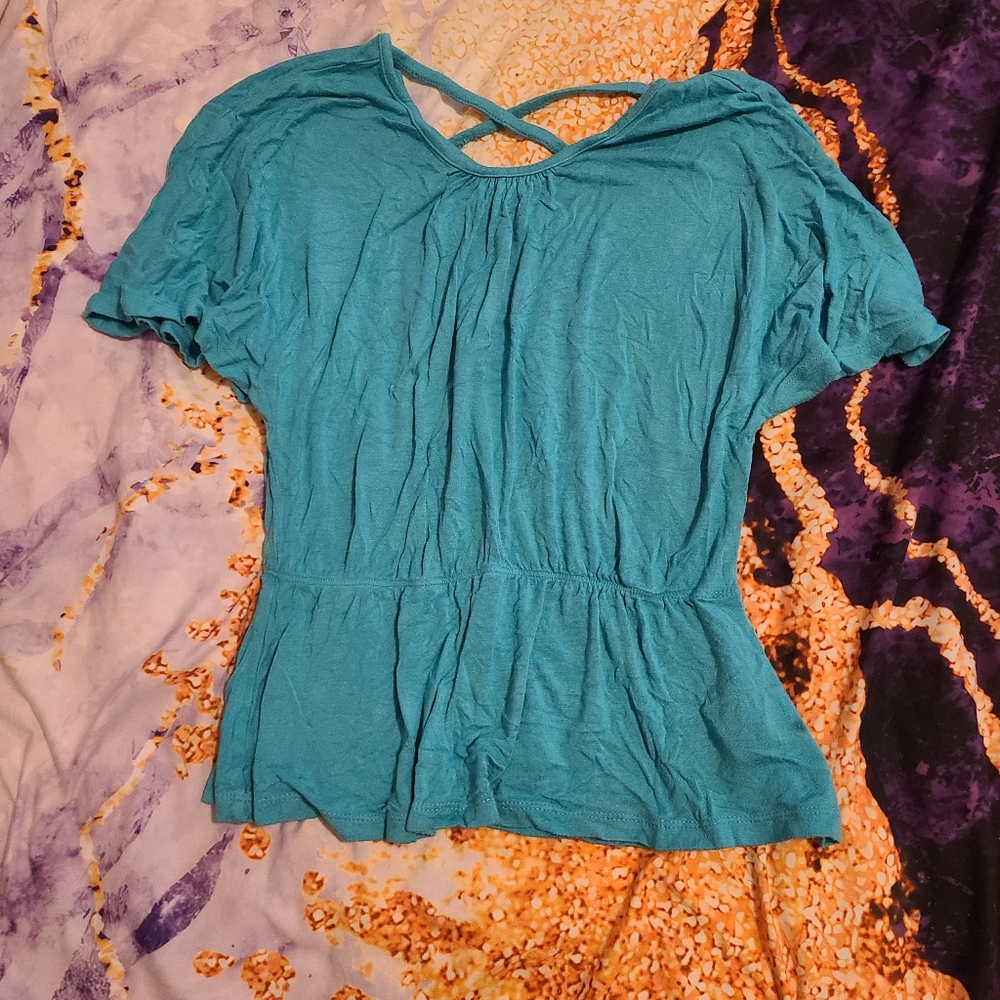 Sally M girls Teal shirt